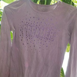 LG 10-12 two Light purple shirts and two LG 10-12 black shirts